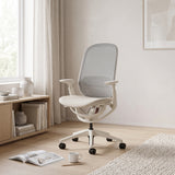 Beige O2 ergonomic chair in a softly lit neutral interior